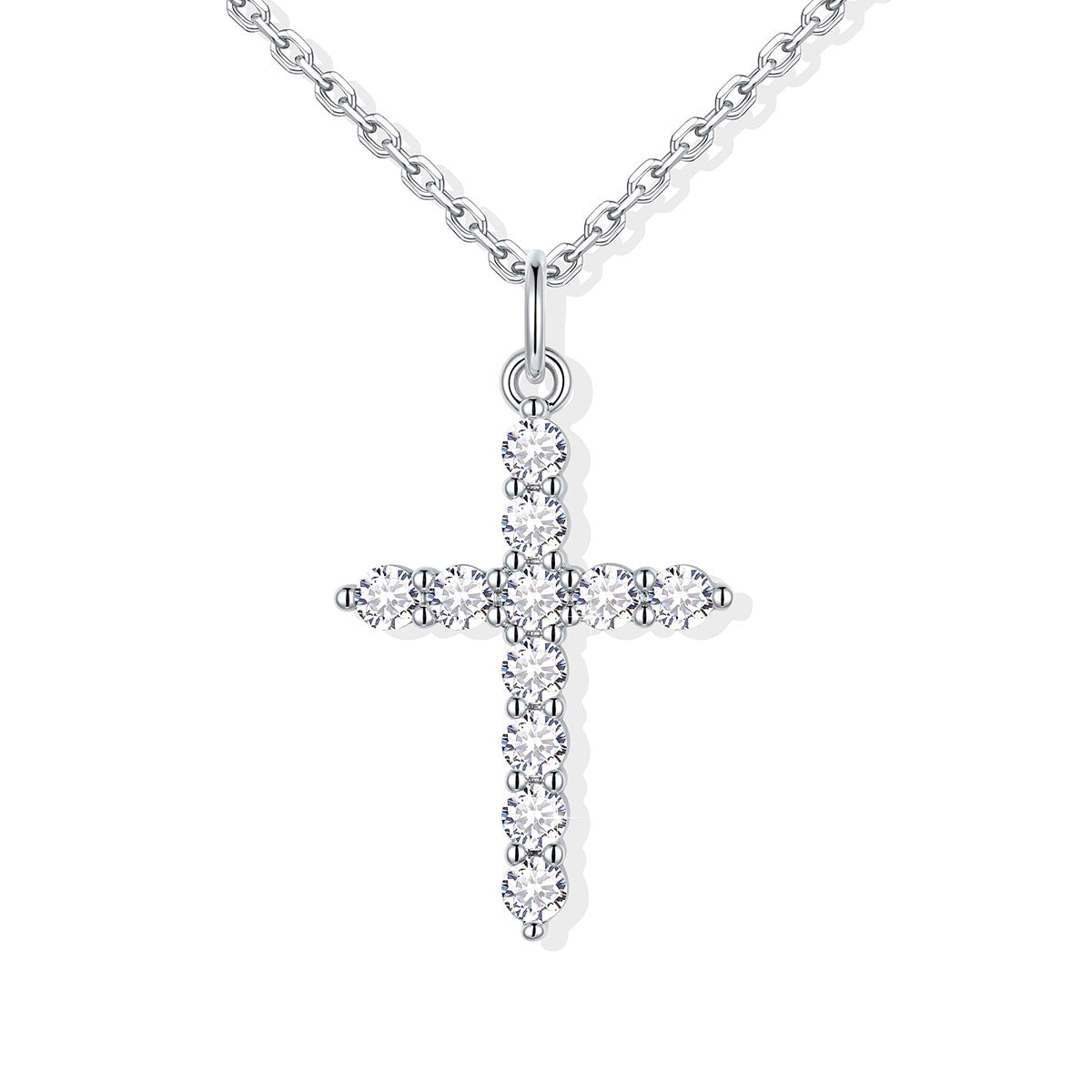 cz cross pendant on a white background