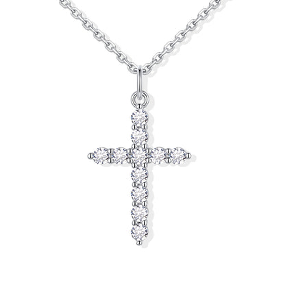 cz cross pendant on a white background