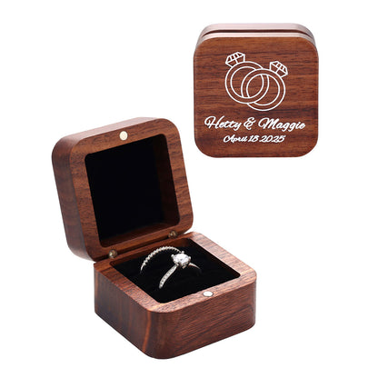 ersonalized Photo Ring Holder Custom Wedding Ring Box