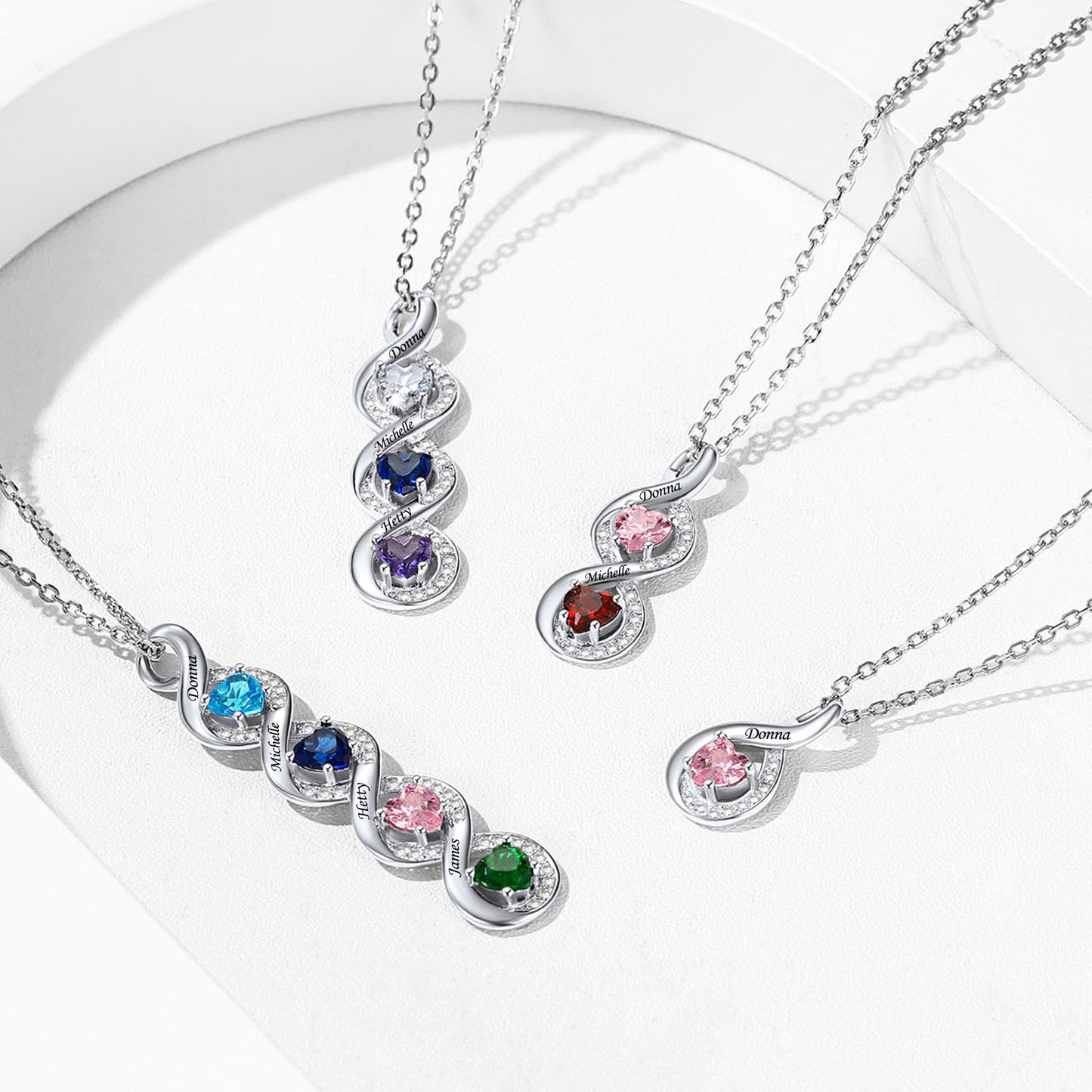 family birthstone necklace for mom