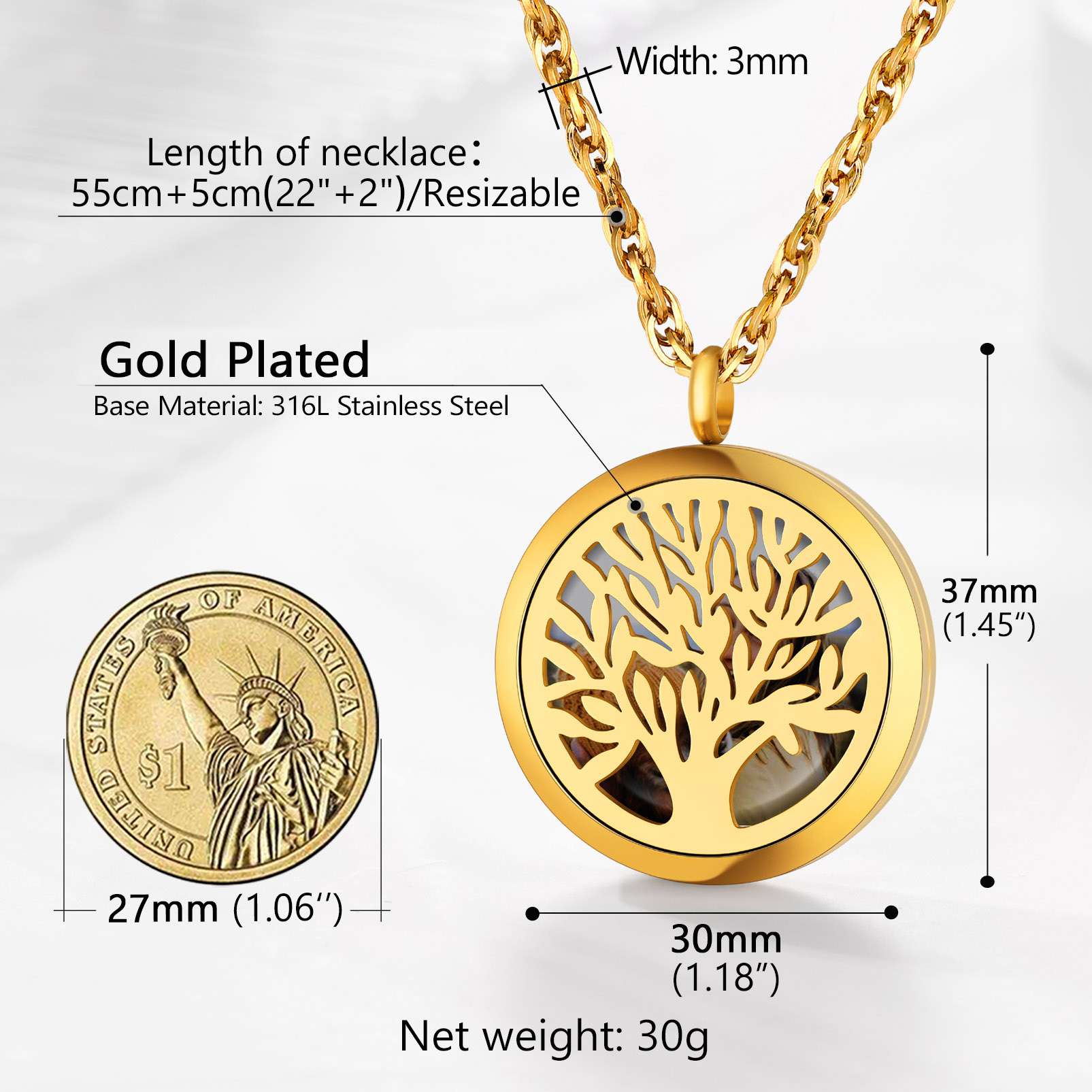 family tree locket necklace