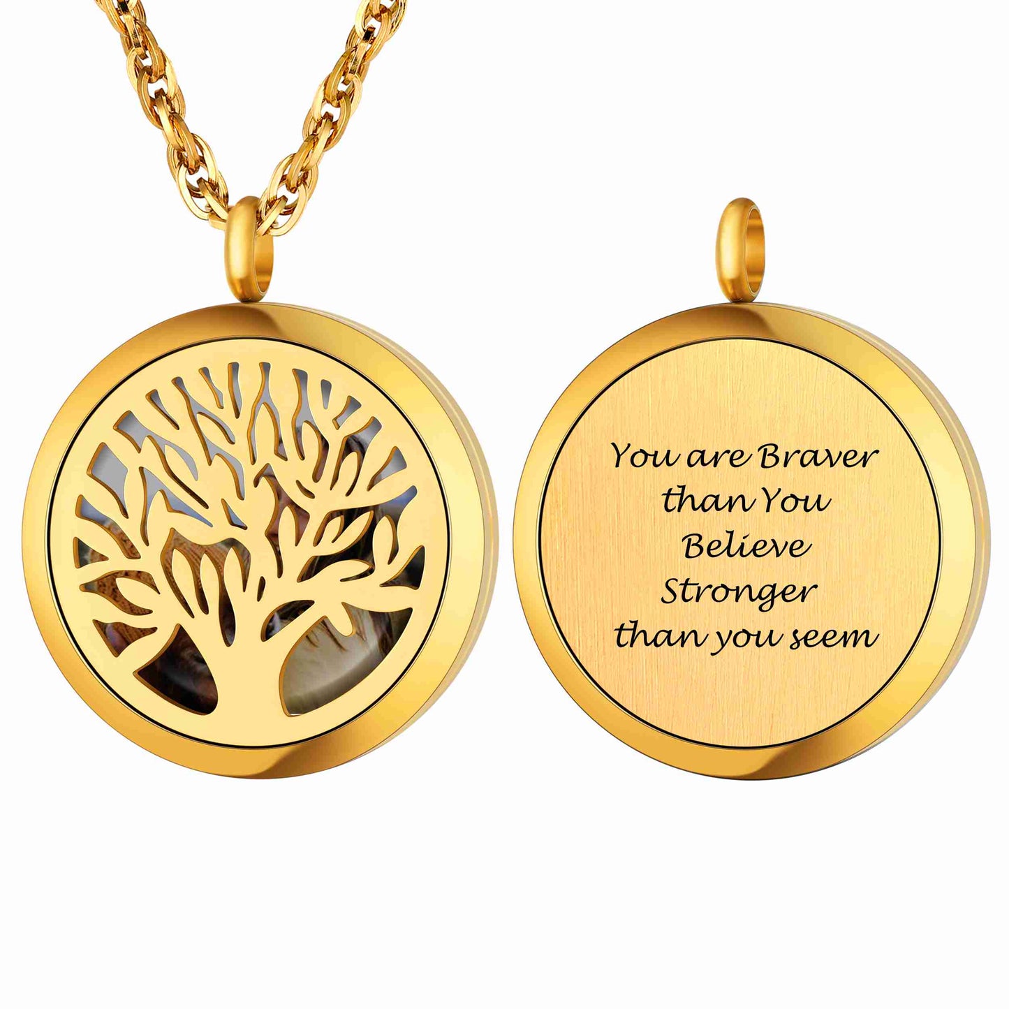 family tree locket necklace gold