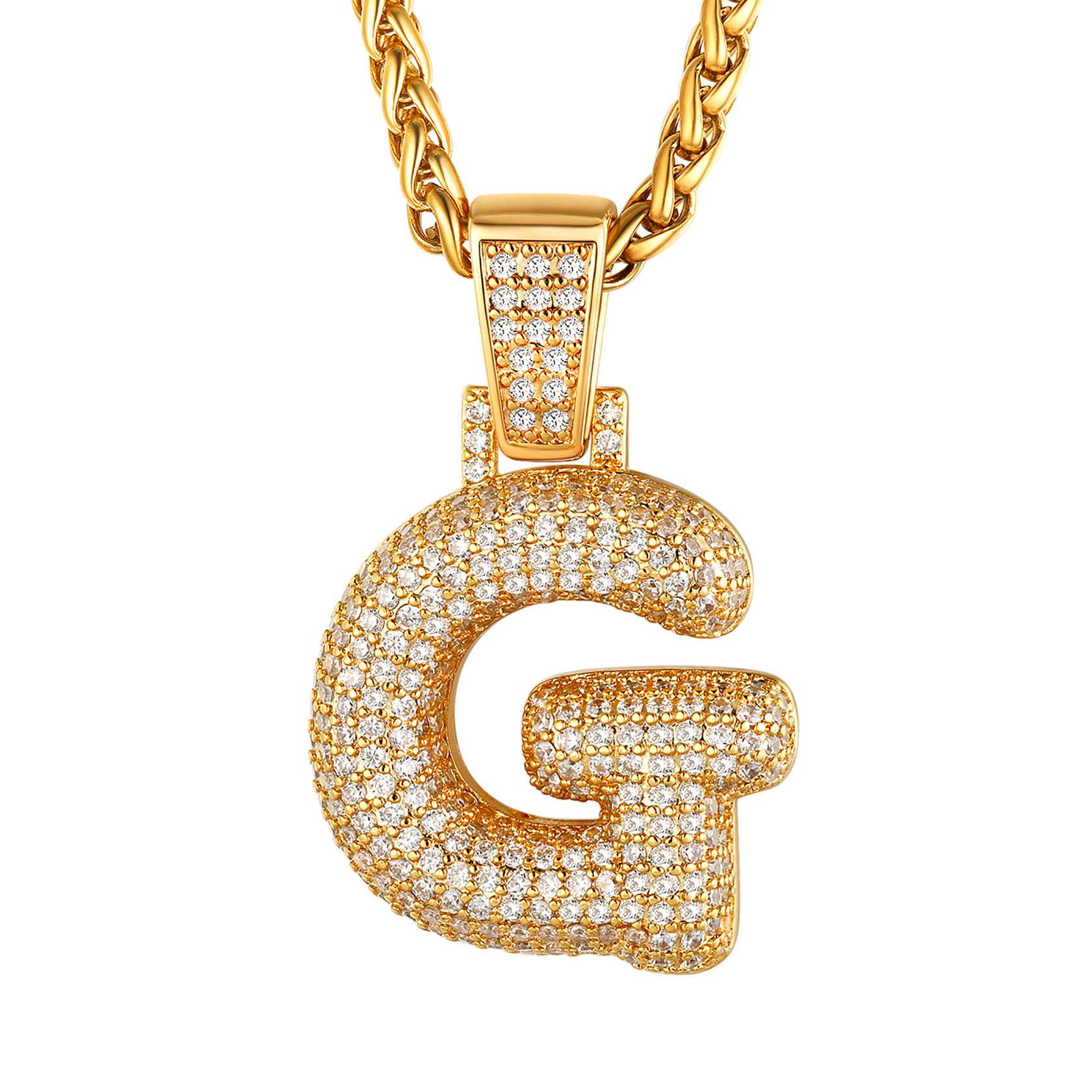 initial G necklace Gold