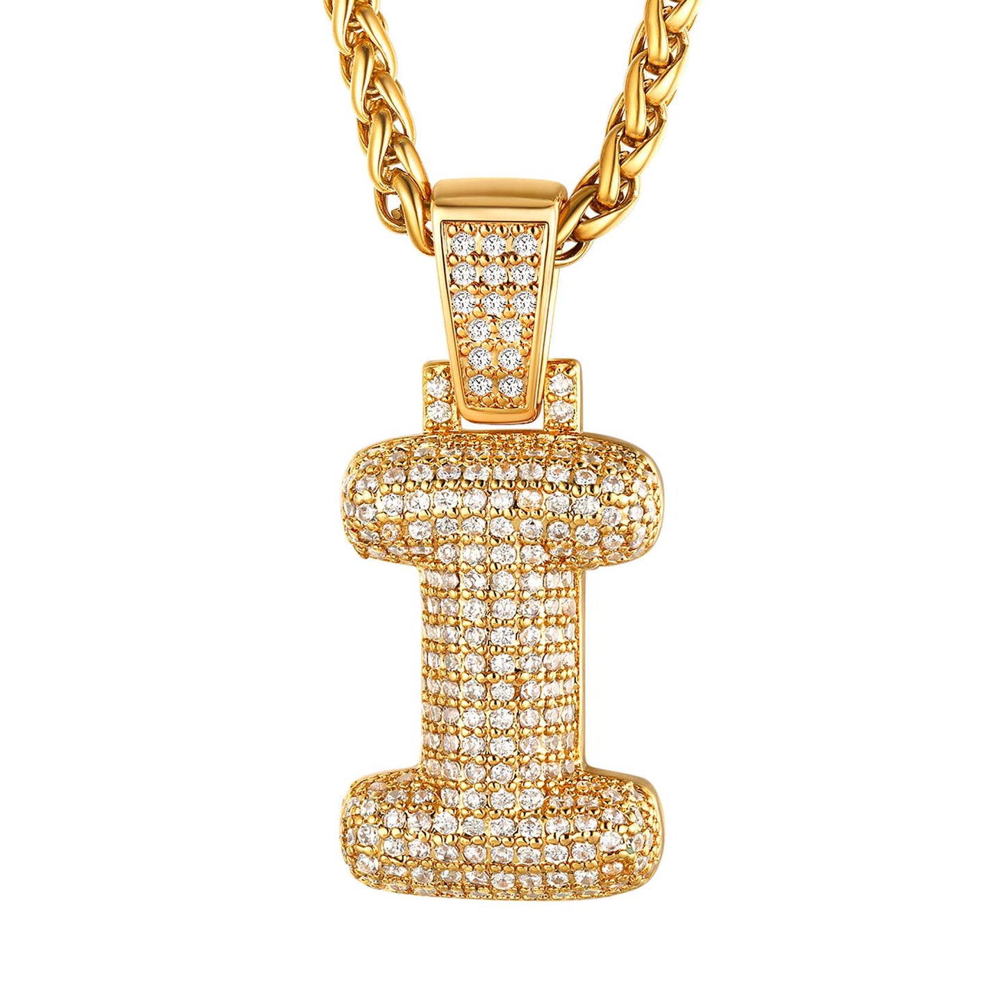 initial I necklace Gold-I