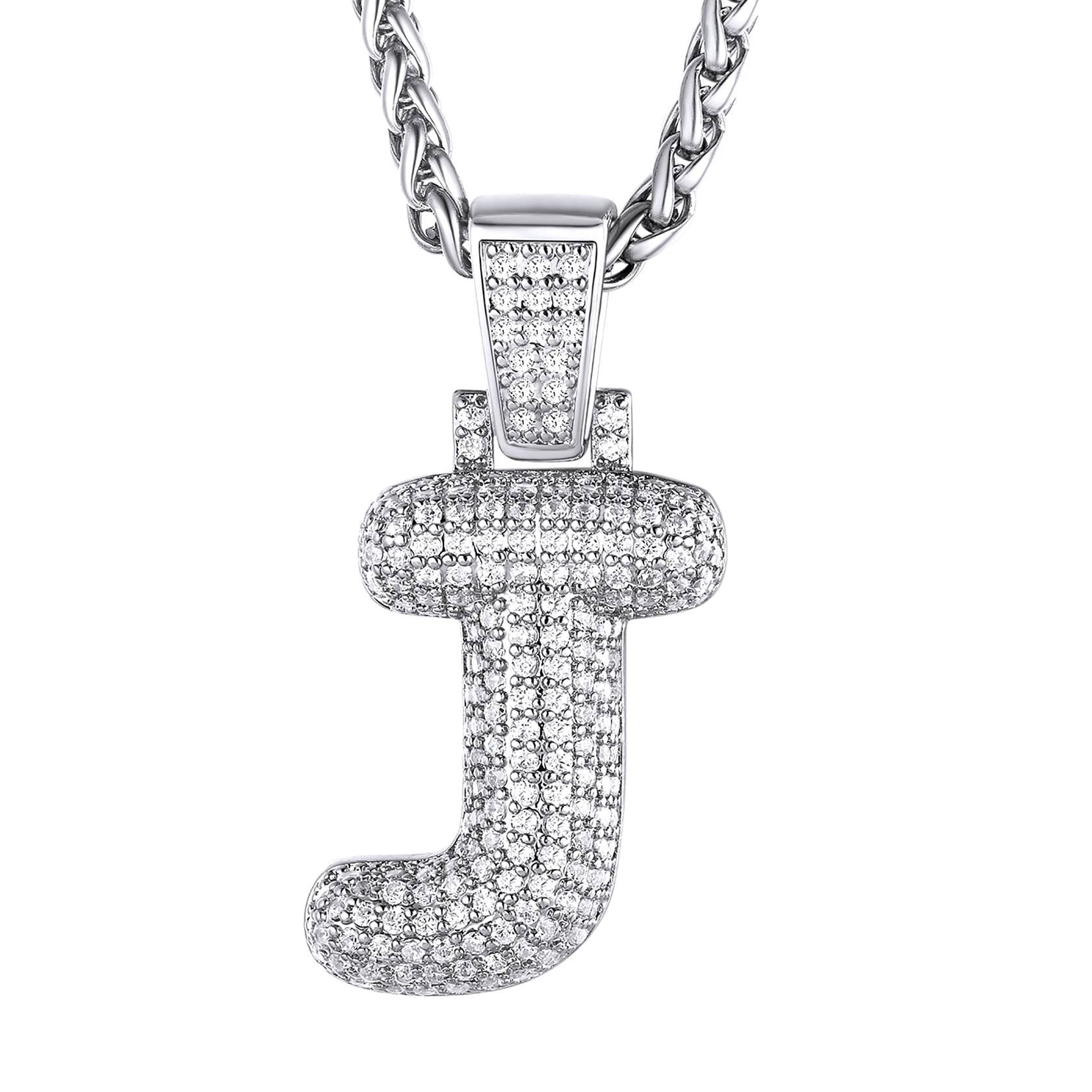 initial necklace J