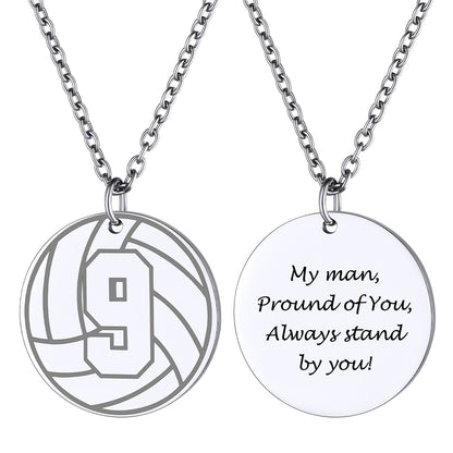 volleytball Necklaces Jersey Number Necklace