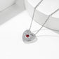 Sterling Silver Evil Eye Heart Birthstone Necklace For Women
