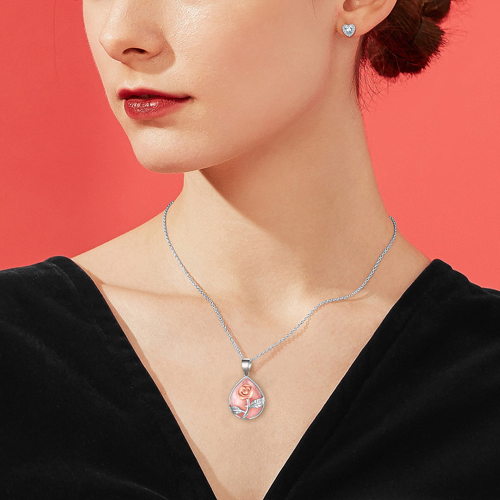 Sterling Silver Magenta Aura Crystal Necklace - Healing Quartz Crystal –  Wish Knots