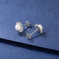 Sterling Silver Cubic Zirconia Sun Pearl Stud Earrings
