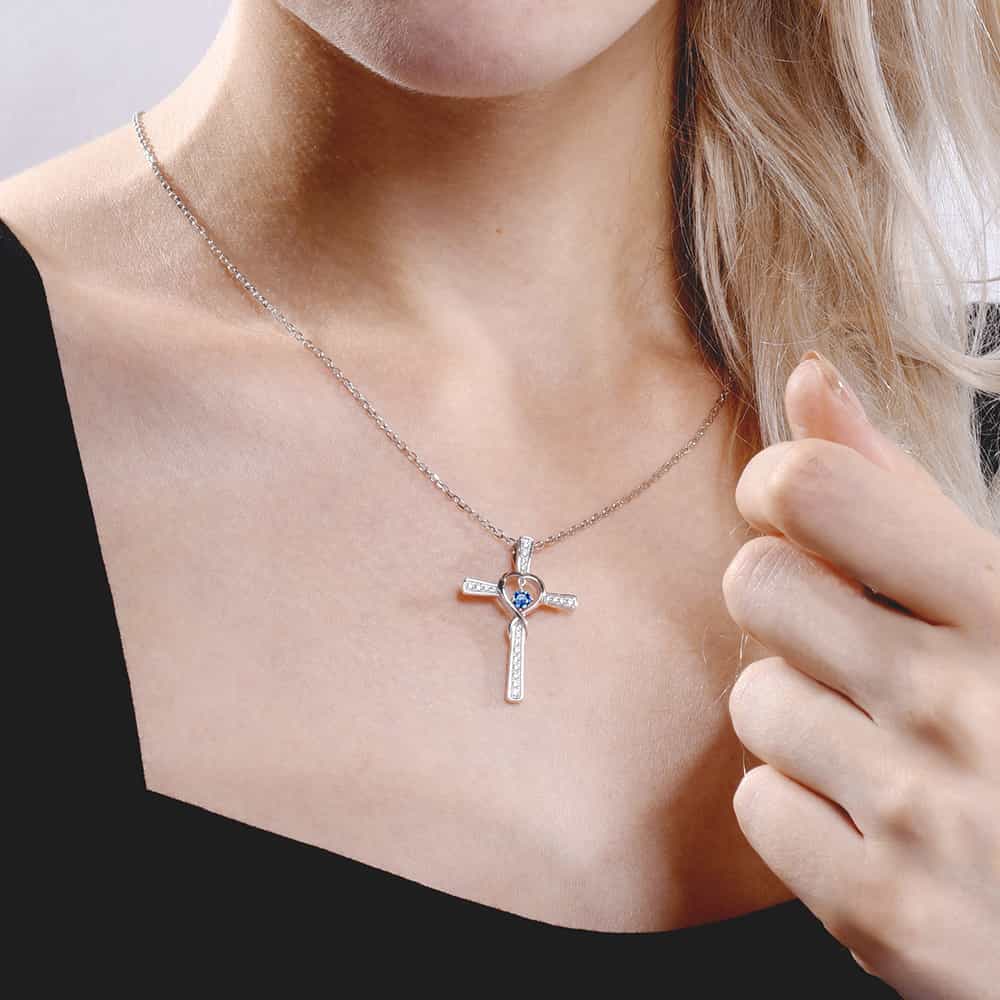 9ct Yellow Gold Cross Pendant with two tone white accent – Grahams Jewellers