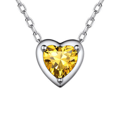 November Birthstone Heart Necklace