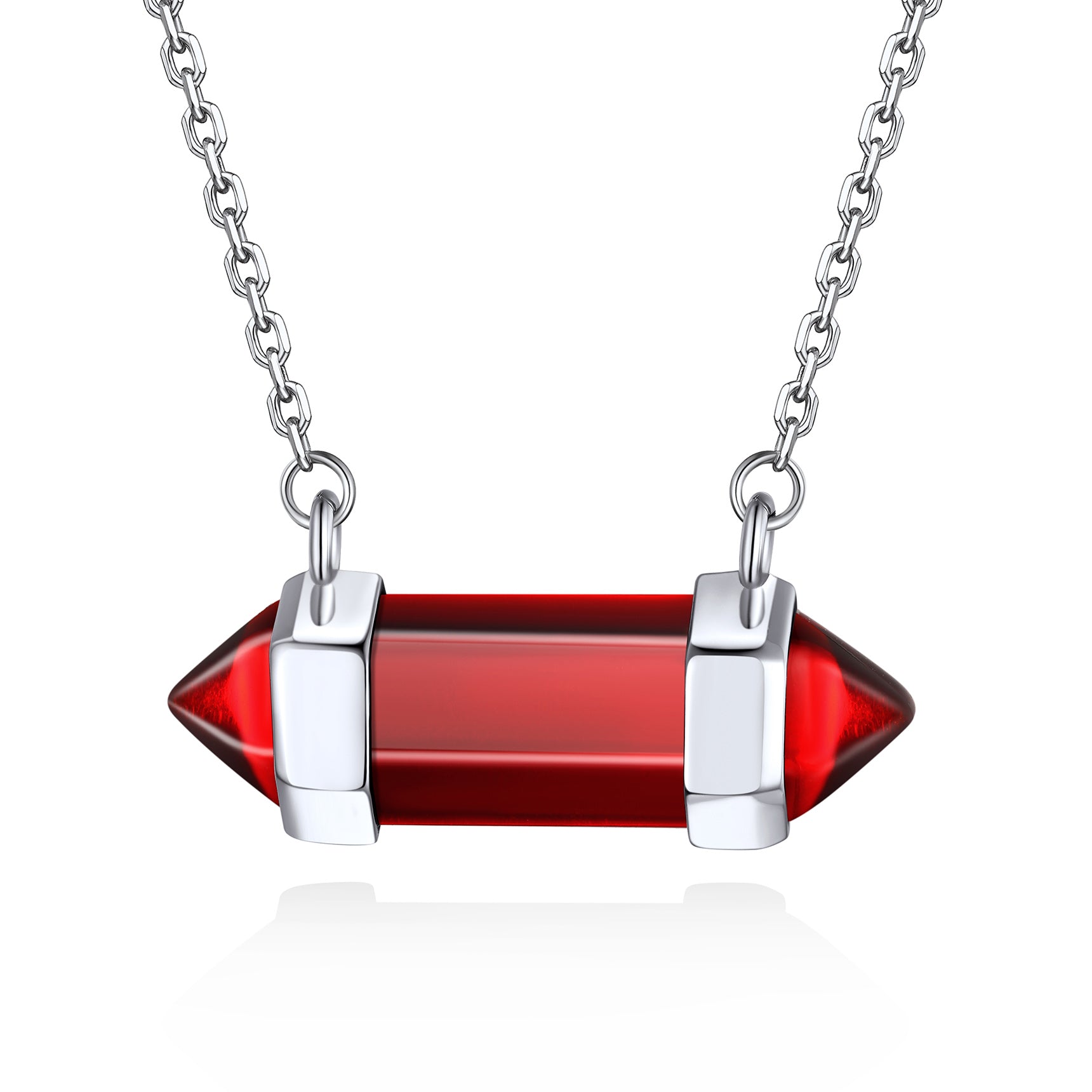 Healing Birthstone Necklace Hexagon Chakra Crystal Pendant