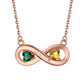 Personalized Name Birthstone Infinity Pendant Necklace