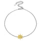 Bracelet de cheville chaîne en argent sterling avec pierre de naissance du soleil