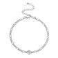 Sterling Silver Chain Bracelet With Birthstone For Women