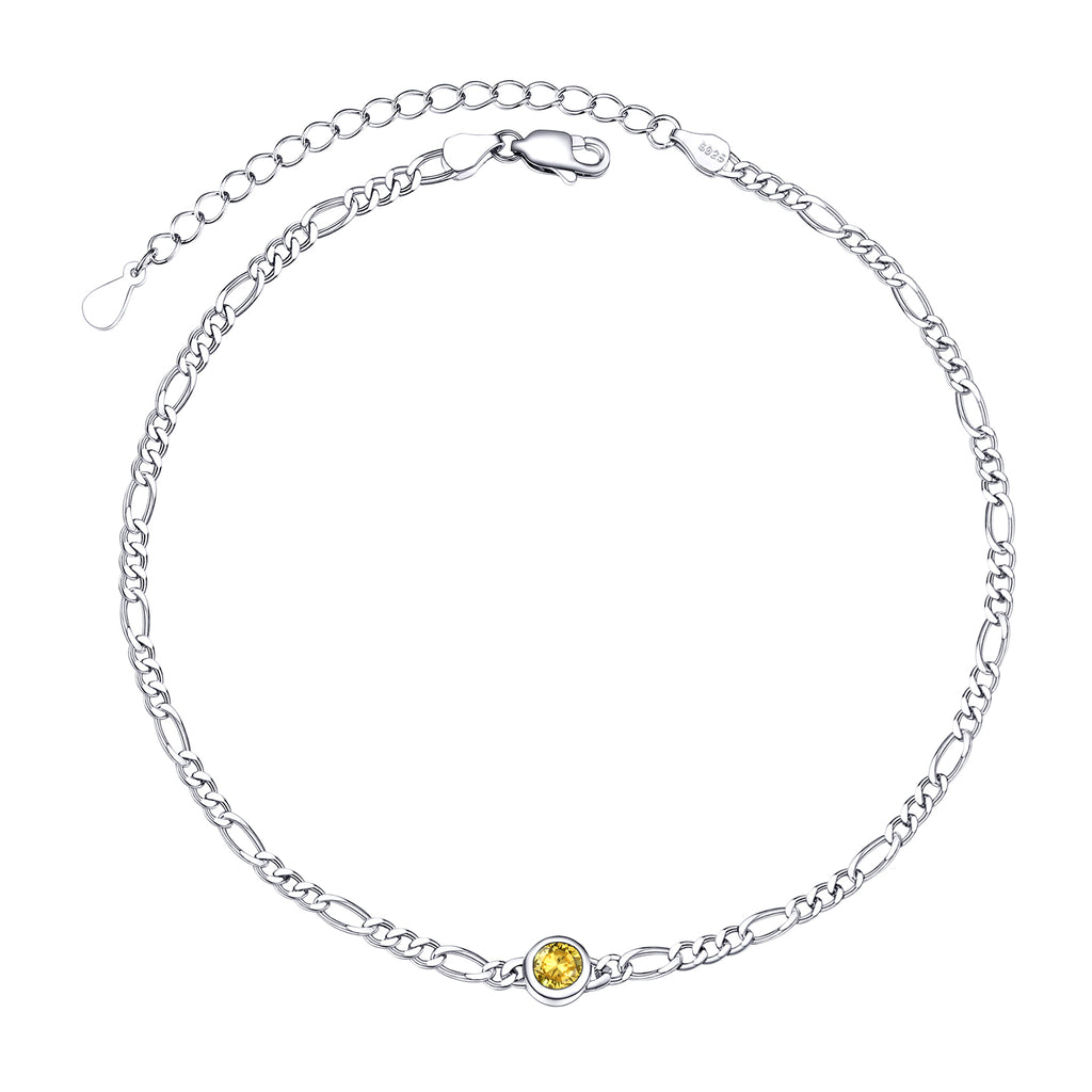 Birthstones Jewelry silver anklets