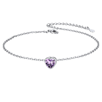 February Birthstone Anklet