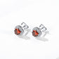Sterling Silver Heart Halo Birthstone Stud Earrings