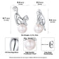 Boucles d'oreilles asymétriques en argent sterling avec perles et chat