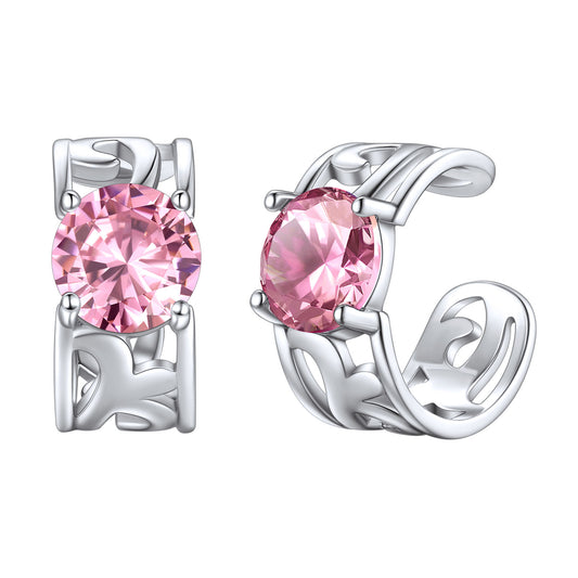 Sterling Silver Pendientes de Brazalete con Nudo Celta y Piedra de Nacimiento