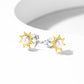Sterling Silver Sunflower Pearl Stud Earrings For Women