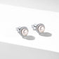 Boucles d'oreilles classiques à tige en perles de zircone cubique en argent sterling