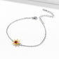 Sterling Silver Sunflower Birthstone Bracelet
