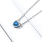 Heart Shape Sterling Silver Birthstone Necklace for Women BIRTHSTONES JEWELRY