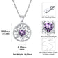 S925 Silver Tree Of Life Necklace With Heart February Birthstone For Women BIRTHSTONES JEWELRY