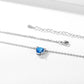 Sterling Silver Cat Birthstone Necklace For Women