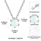 Sterling Silver Round Cut Opal Necklace