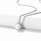 Classic Cubic Zirconia Pearl Necklace Sterling Silver