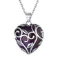 Sterling Silver Celtic Heart Birthstone Healing Stone Necklace