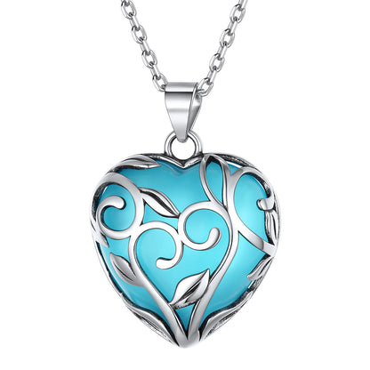 Sterling Silver Celtic Heart Birthstone Healing Stone Necklace