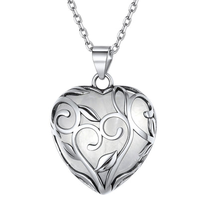 Sterling Silver Celtic Heart Birthstone Healing Stone Necklace