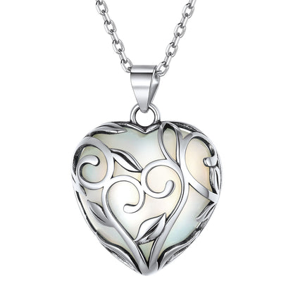 Sterling Silver Celtic Heart Birthstone Healing Stone Necklace