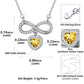 Sterling Silver Infinity Heart Birthstone Cubic Zirconia Necklace