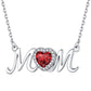 Birthstone Mom Necklace Garnet