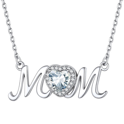 Birthstone Mom Necklace Diamond