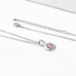Personalized Name Heart Birthstone Infinity Necklace With Cubic Zirconia