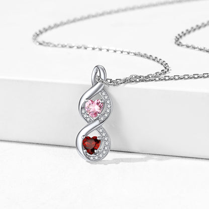 Personalized Infinity Birthstone Necklace