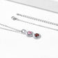 Custom Name Infinity Necklace With 2 Heart Birthstones