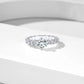 Sterling Silver Cubic Zirconia Round Cut Solitaire Engagement Ring