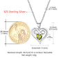 Collier en argent sterling avec pierre de naissance en forme de cœur infini pour femme