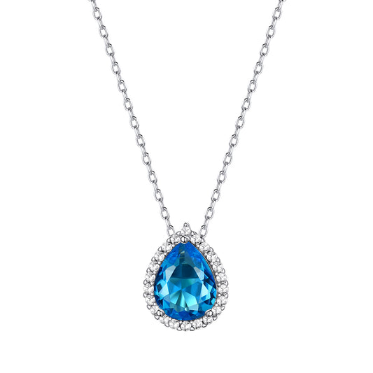 December Teardrop Birthstone Necklace