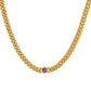 Gold Chain Birthstone Cuban Chain Necklace For Women
