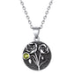 Sterling Silver Birth Flower Necklace With Birthstone