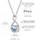 Sterling Silver Heart Birthstone Infinity Necklace For Women