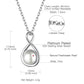 Sterling Silver Infinity Pearl Pendant Charm Necklace