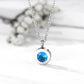 Round Bezel Birthstone Necklace For Women